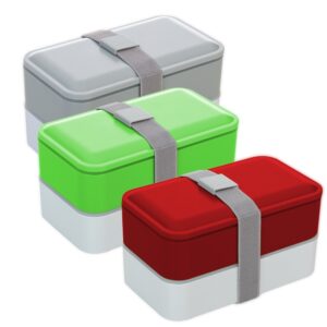 Marmita Plástica de 2 Compartilhamentos e Talheres - Ref: 13564