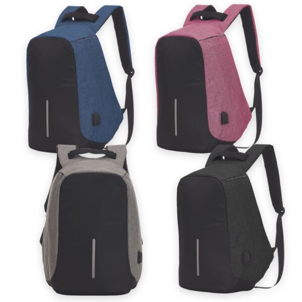 Mochila Anti Furto USB  - Ref: 14290